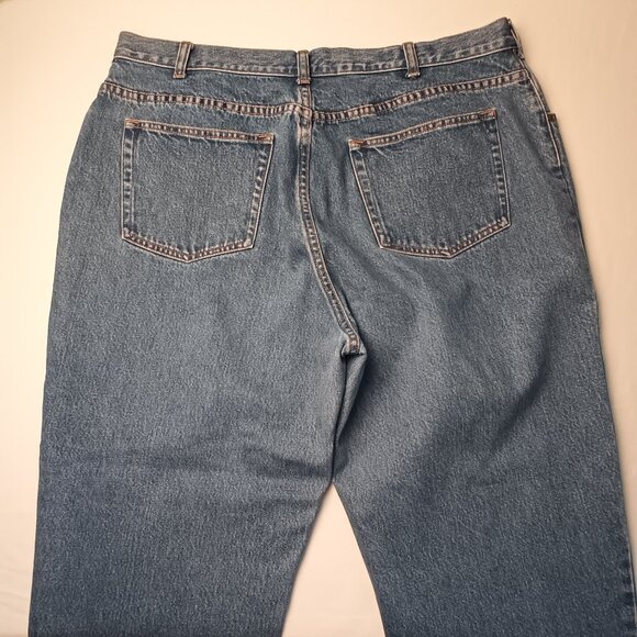 Lands' End Jeans Size 18WP High Rise Tapered Leg Medium Wash 100% Cotton - Picture 3 of 9